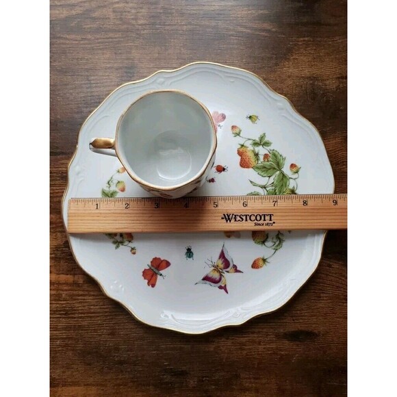 ARDALT LENWILE China Cup & Plate Luncheon Snack Set Vintage Japan Butterfly Gold - Picture 3 of 10